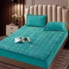 Husa Pat Matlasata cu Elastic, Topper, 180 x 200cm, Turcoaz, J23502