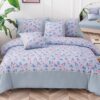 Lenjerie De Lux, Bumbac Finet, 6 Piese, Lalele, Bleu, P23741-Elastic