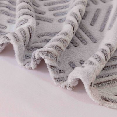 Patura Pufoasa Cocolino, Linii, Gri, 200x230, J244104