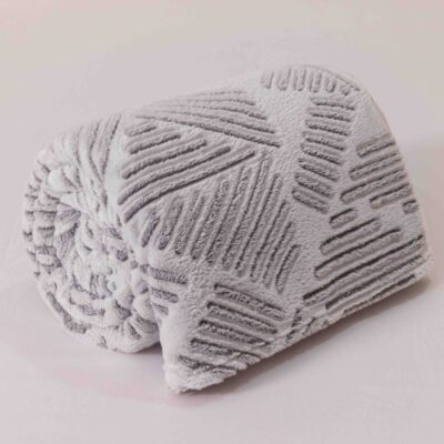 Patura Pufoasa Cocolino, Linii, Gri, 200x230, J244104