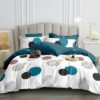 Lenjerie de pat, Bumbac Finet, 6 Piese, Cercuri, Multicolor, HR24149