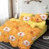 Pachet Promotional, Lenjerie de pat, Bumbac Finet, Floricele, Galben, HR24298