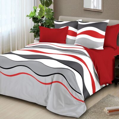 Pachet Promotional, Lenjerie de pat, Bumbac Finet, Linii, Multicolor, HR24299