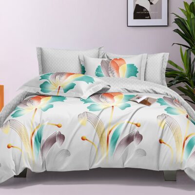 Pachet Promotional, Lenjerie de pat, Bumbac Finet, Elegant, Multicolor, HR24300