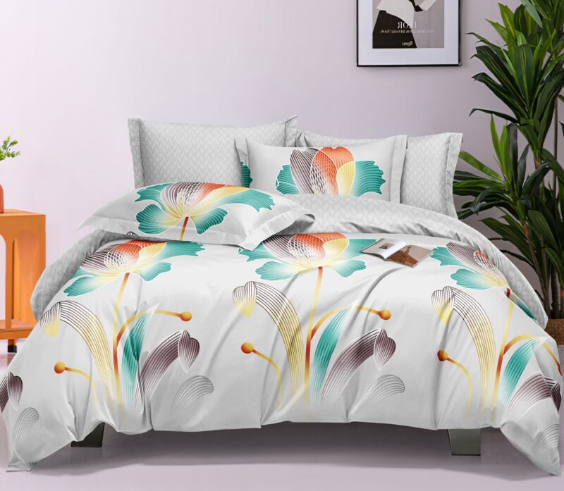 Pachet Promotional, Lenjerie de pat, Bumbac Finet, Elegant, Multicolor, HR24300