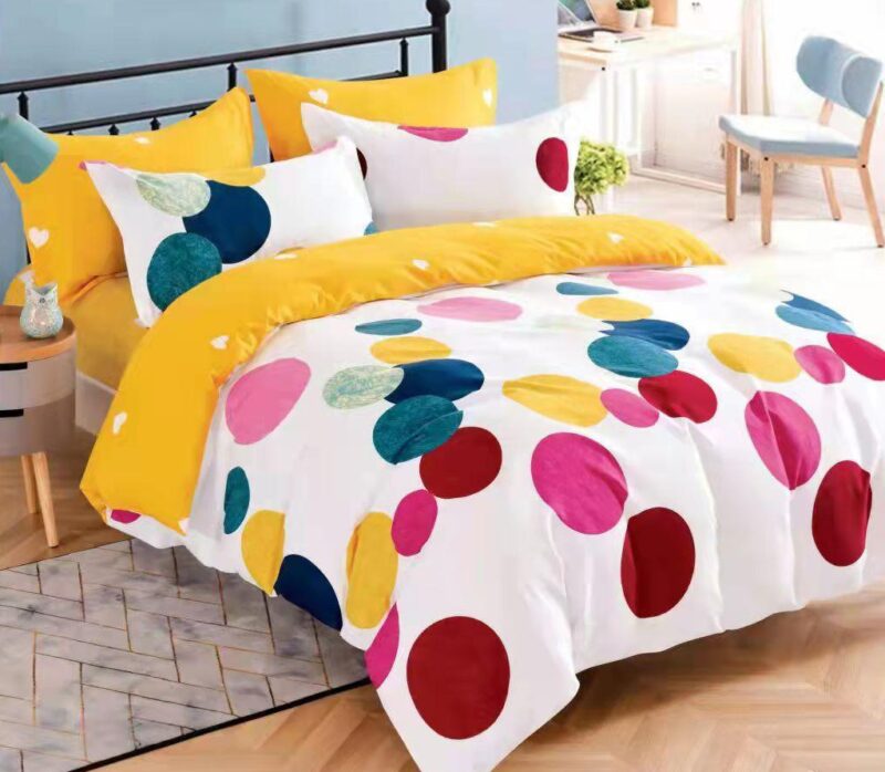Pachet Promotional, Lenjerie de pat, Bumbac Finet, Cercuri, Multicolor, HR24306