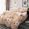 Pachet Promotional, Lenjerie de pat, Bumbac Finet, Floricele, Maro/Crem, HR24312