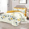 Pachet Promotional, Lenjerie de pat, Bumbac Finet, Floricele, Galben/Alb, HR24316