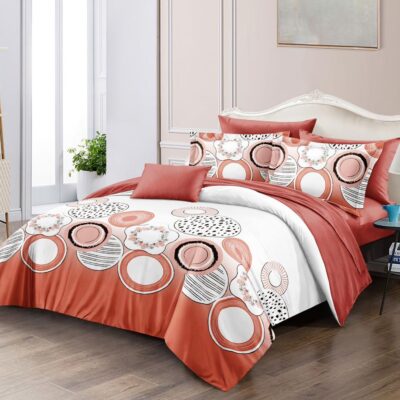 Pachet Promotional, Lenjerie de pat, Bumbac Finet, Cercuri, Multicolor, HR24321