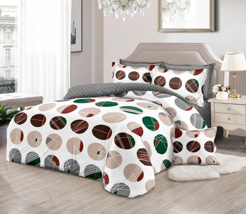 Pachet Promotional, Lenjerie de pat, Bumbac Finet, Cercuri, Multicolor, HR24323